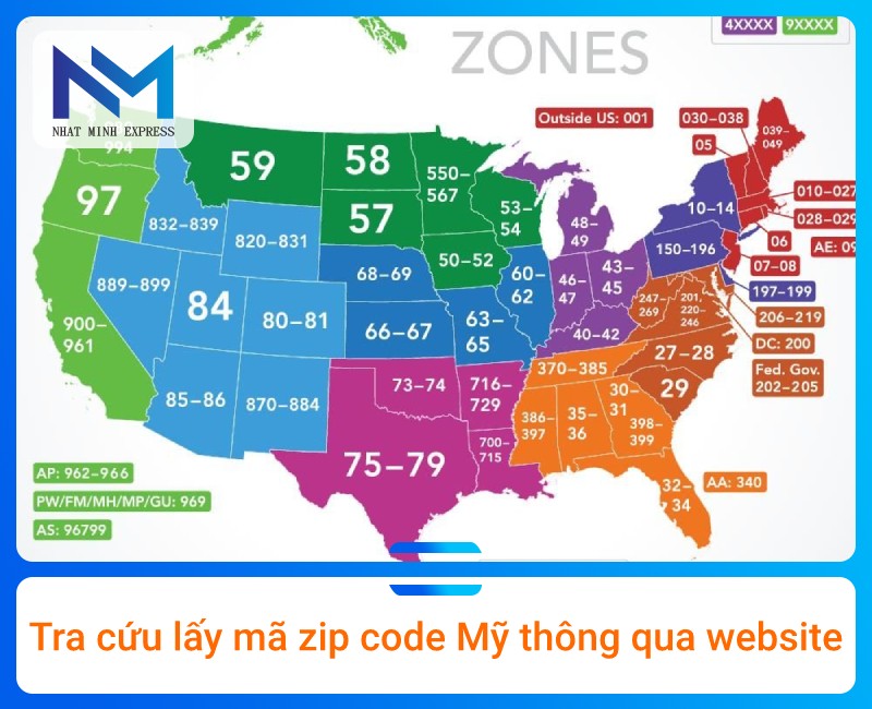 Tra cứu lấy mã zip code Mỹ thông qua website 