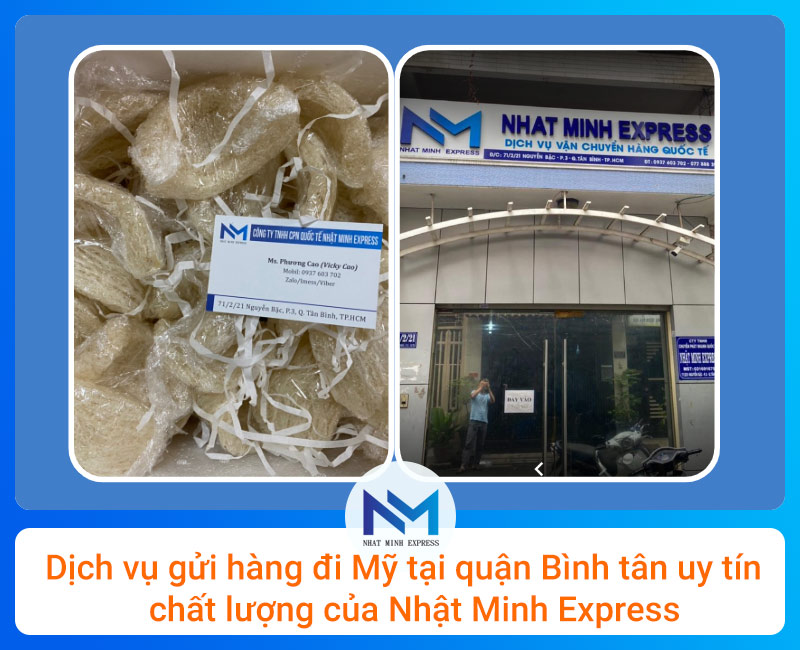 Dịch vụ chuyển hàng đi Mỹ tại quận Bình tân uy tín chất lượng của Nhật Minh Express