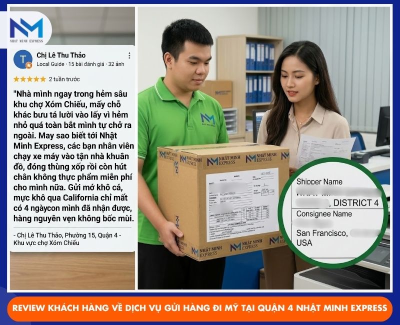 review khanh hang ve dic vu gui hang di my tai quan 4