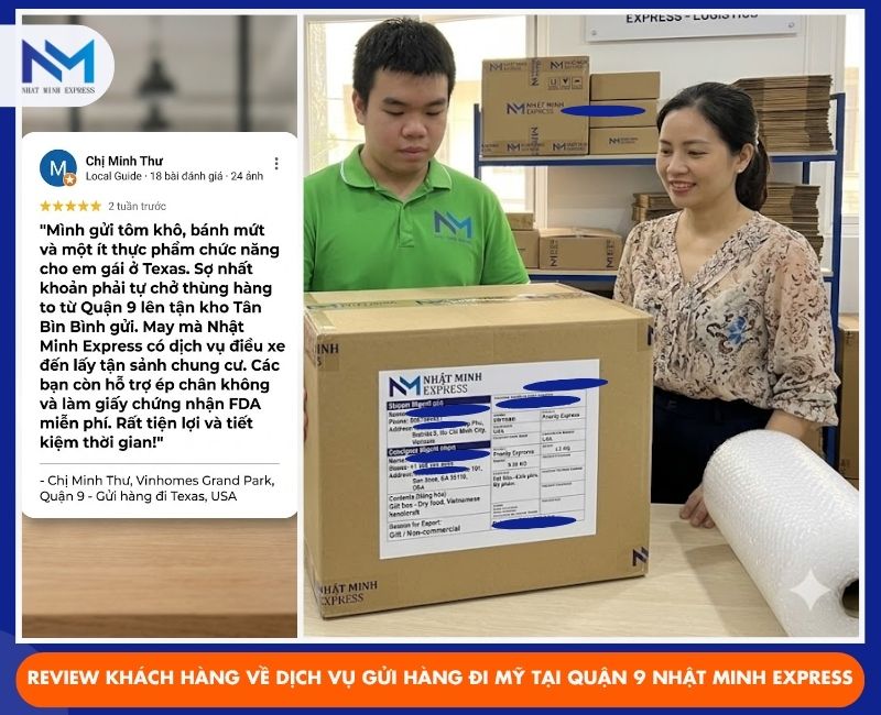 review khach hang ve dich vu gui hang di my tai quan 9