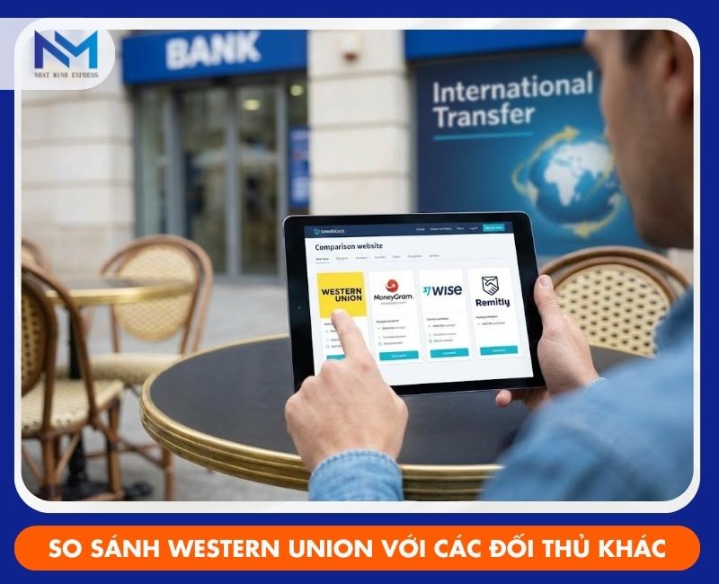 so sanh western union voi cac ben chuyen tien quoc te khac