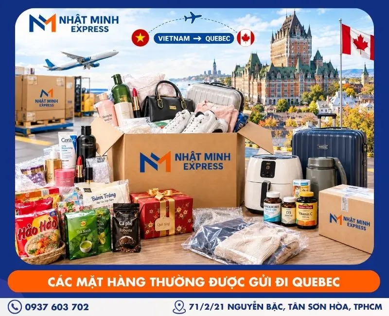 Các mặt hàng thường được gửi qua Quebec