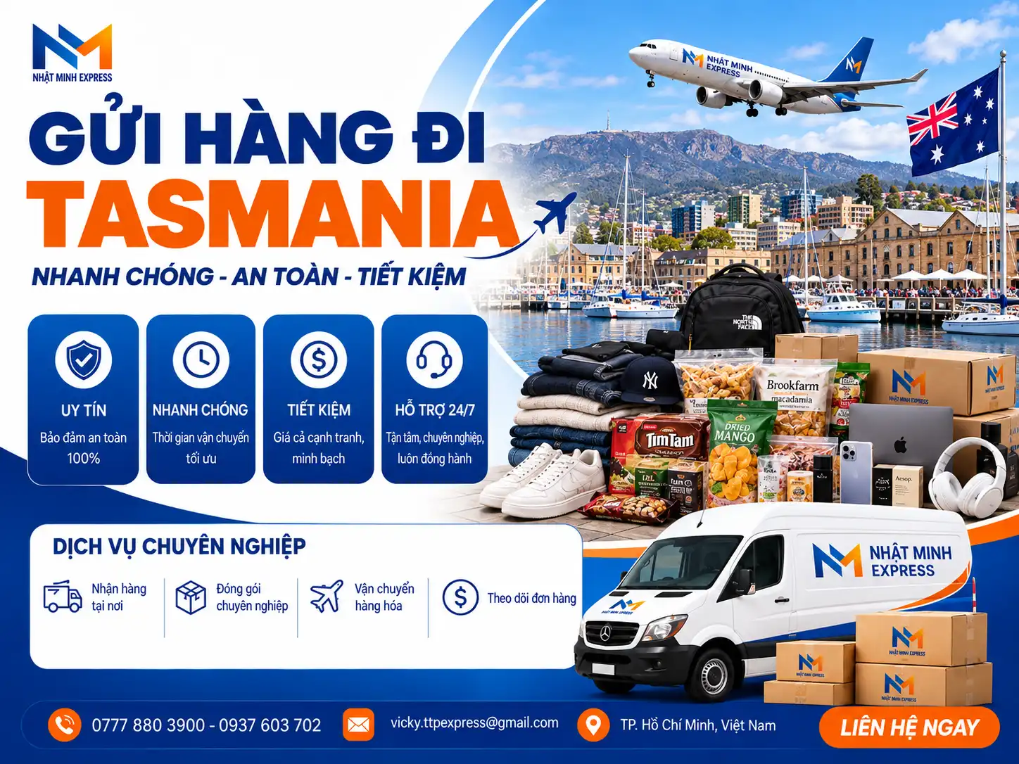 Gửi hàng đi Tasmania