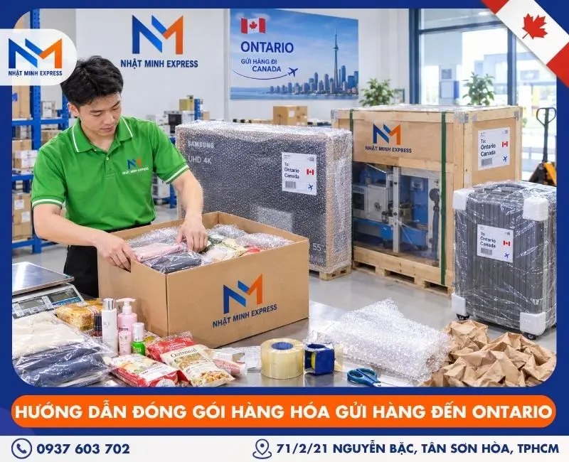 Hướng dẫn đóng gói hàng hóa gửi hàng qua Ontario