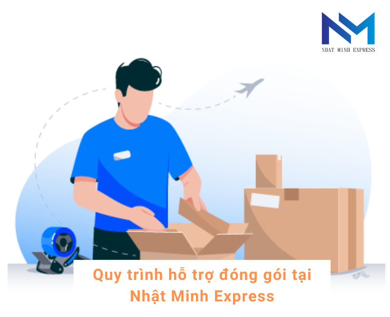 Quy trình hỗ trợ đóng gói tại Nhật Minh Express