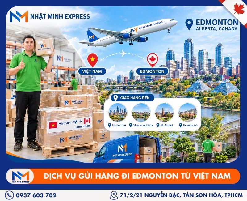 Dịch vụ gửi hàng đi Edmonton từ Việt Nam