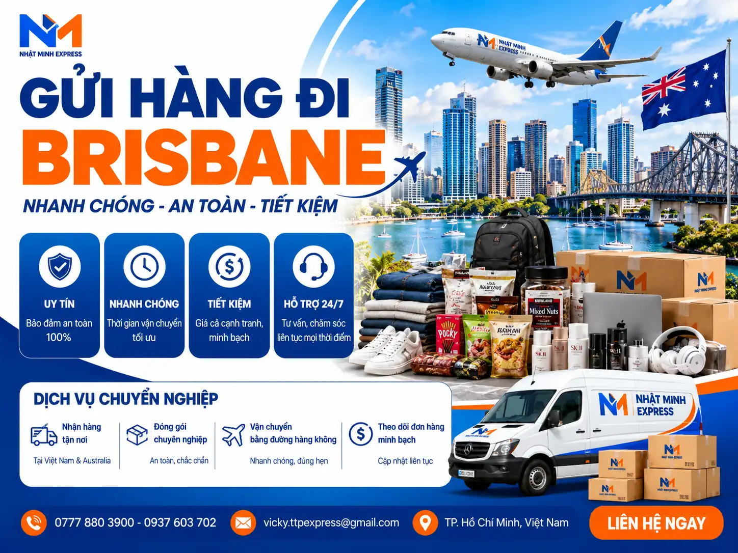 gửi hàng đi Brisbane