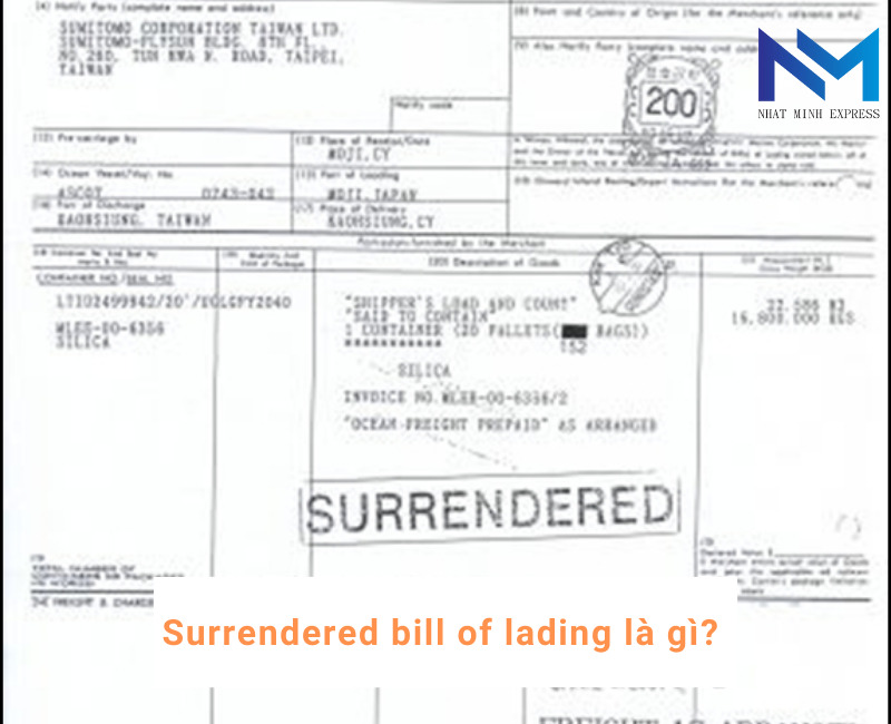 Surrendered bill of lading là gì?