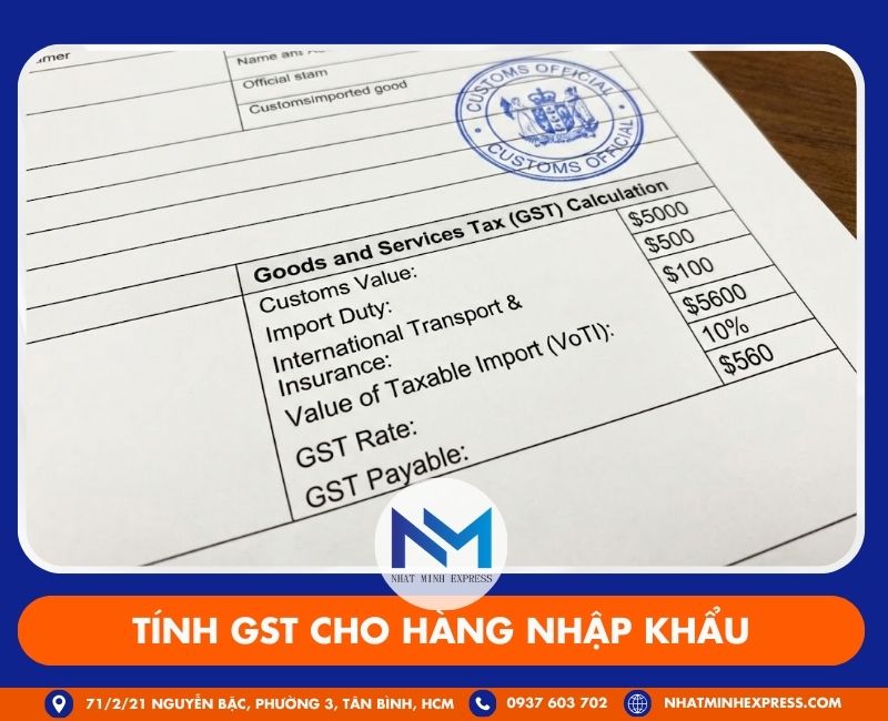 tinh thue gst cho hang nhap khau