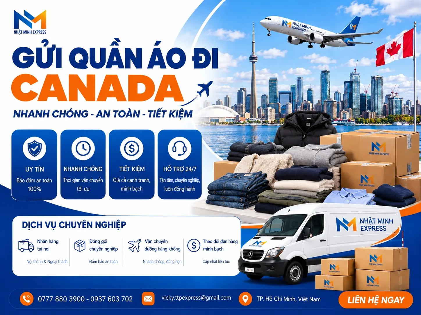 gui quan ao di canada