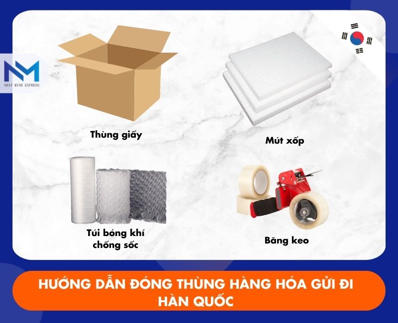 Hướng dẫn đóng thùng hàng hóa gửi đi Hàn Quốc huong dan dong thung hang hoa gui di han quoc