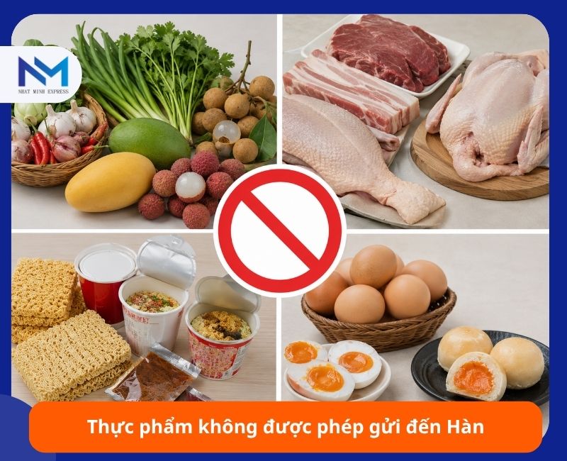 cac loai thuc pham khong duoc phep gui sang han quoc