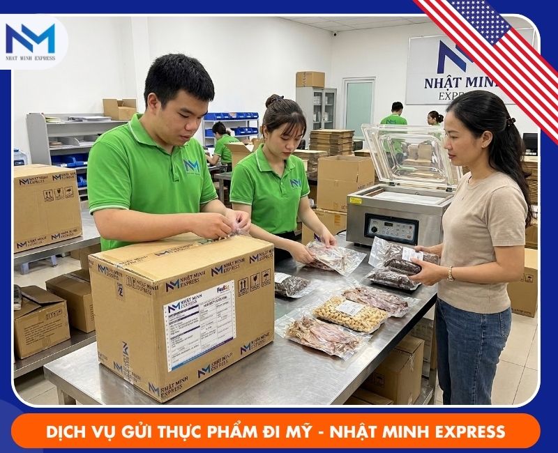gui thuc pham di my Nhat Minh Express