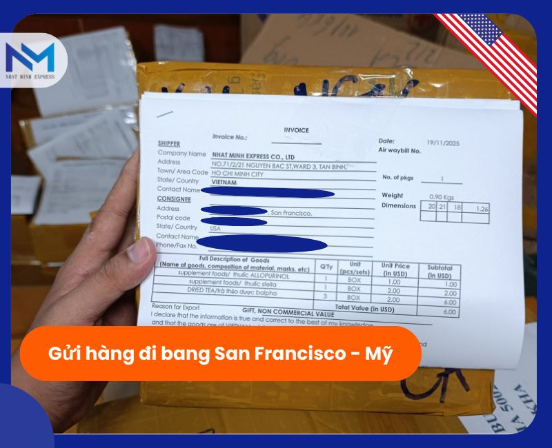 hang hoa gui sang tieu bang my