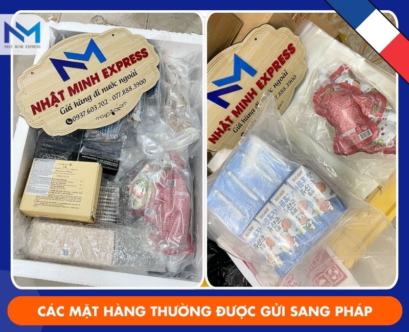 cac mat hang thuong duoc gui sang phap
