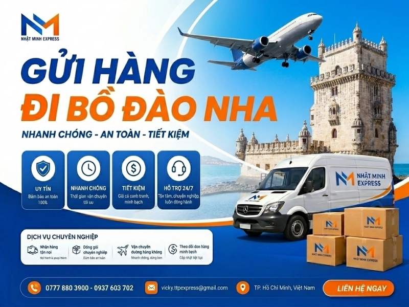 gui hang di bo dao nha nhatminhexpress