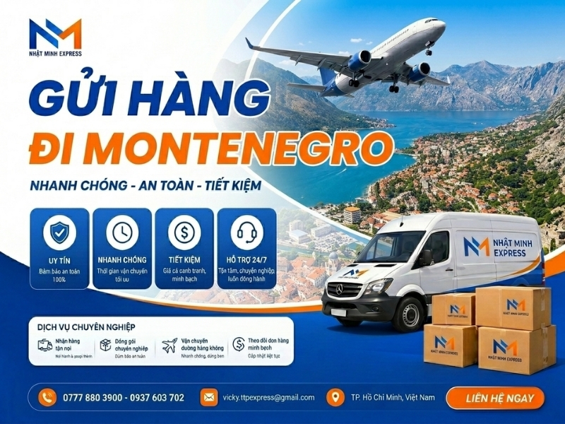 gui hang di montenegro nhatminhexpress 2026