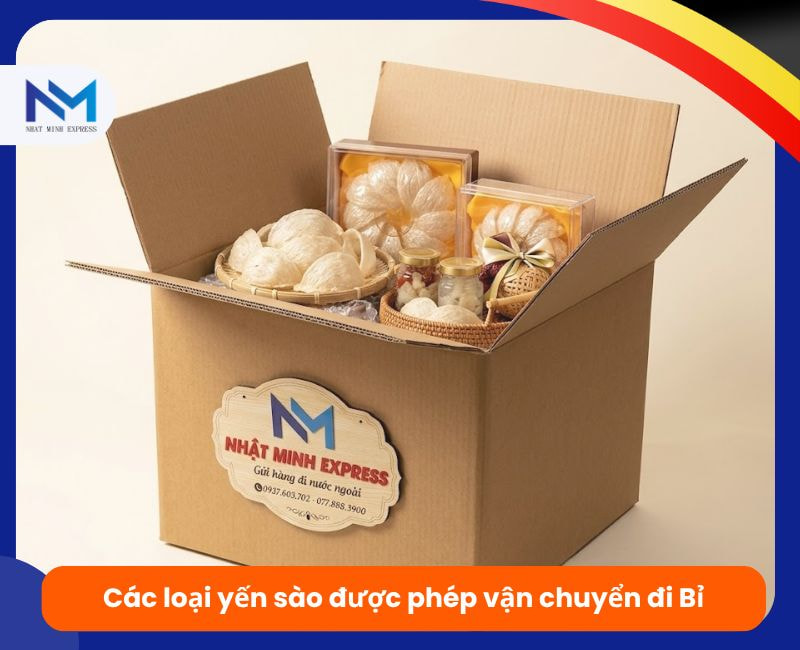 cac loai yen sao duoc gui di bi