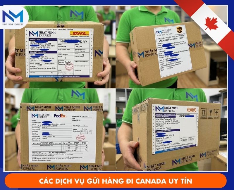 cac dich vu gui hang di canada 