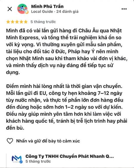 danh gia cua khach hang