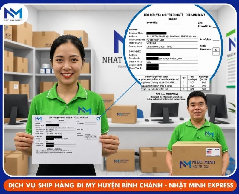 dịch vụ gửi hàng đi mỹ ở huyện bình chánh