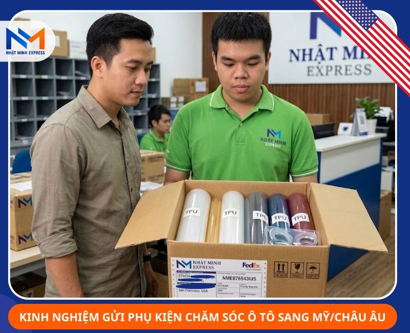 gui phu kien cham soc o to sang my va chau au