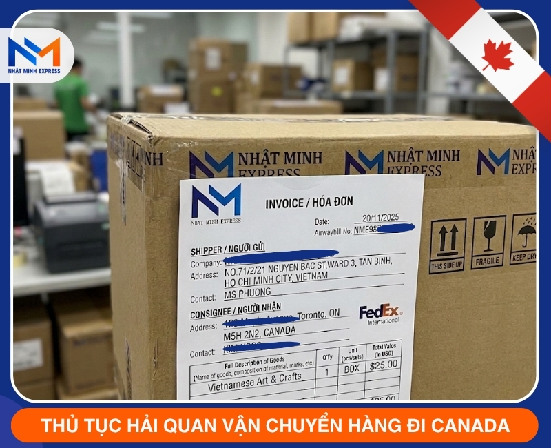 thu tuc hai quan van chuyen hang hoa sang canada