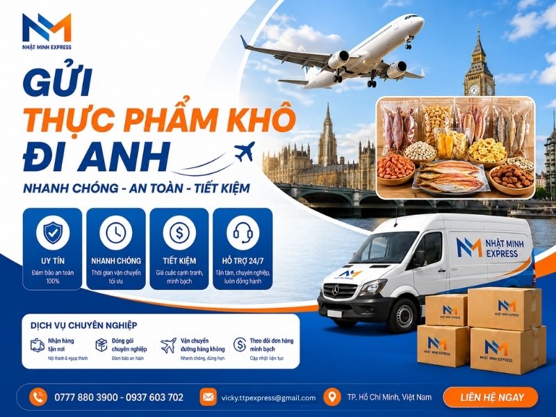 gửi thực phẩm khô đi anh