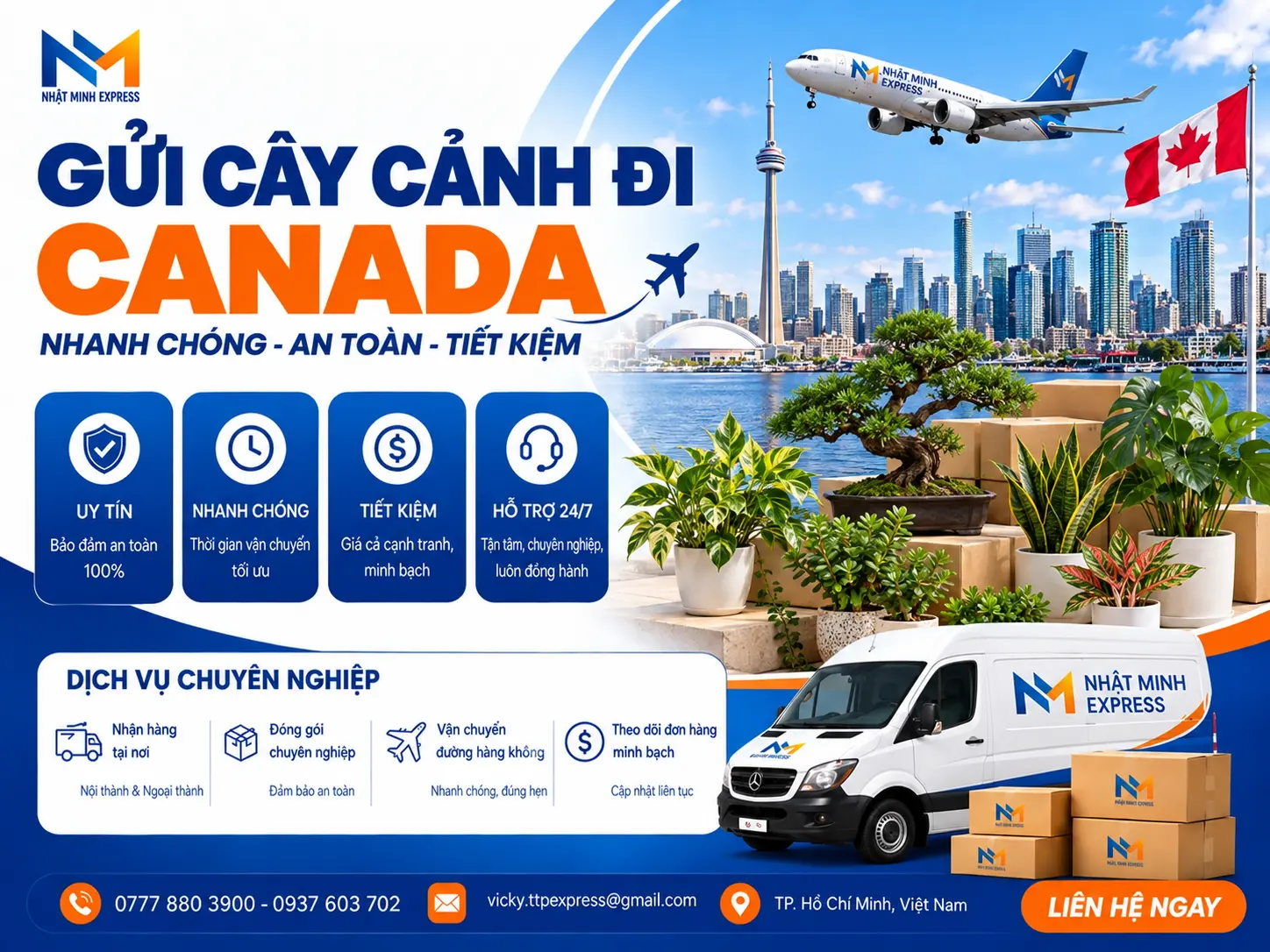 gửi cây cảnh đi Canada
