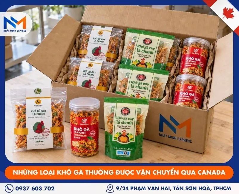 Những loại khô gà thường được vận chuyển qua Canada
