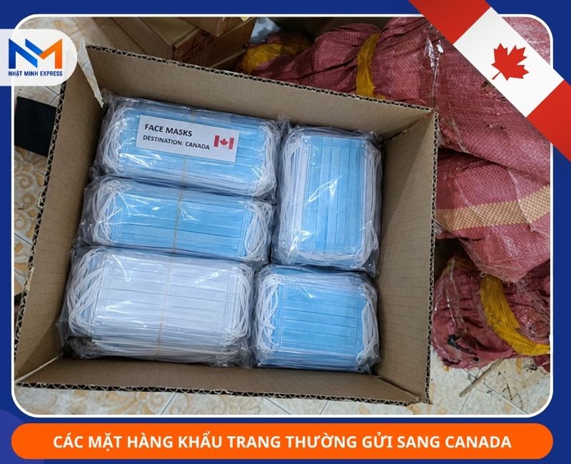 cac mat hang khau trang thuong duoc gui sang canada
