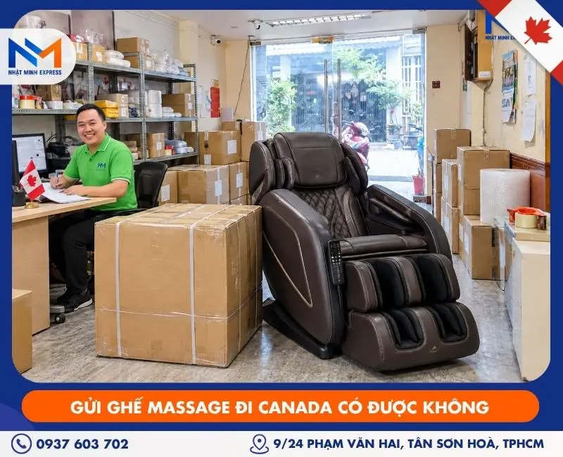 Gửi ghế massage đi Canada có được không