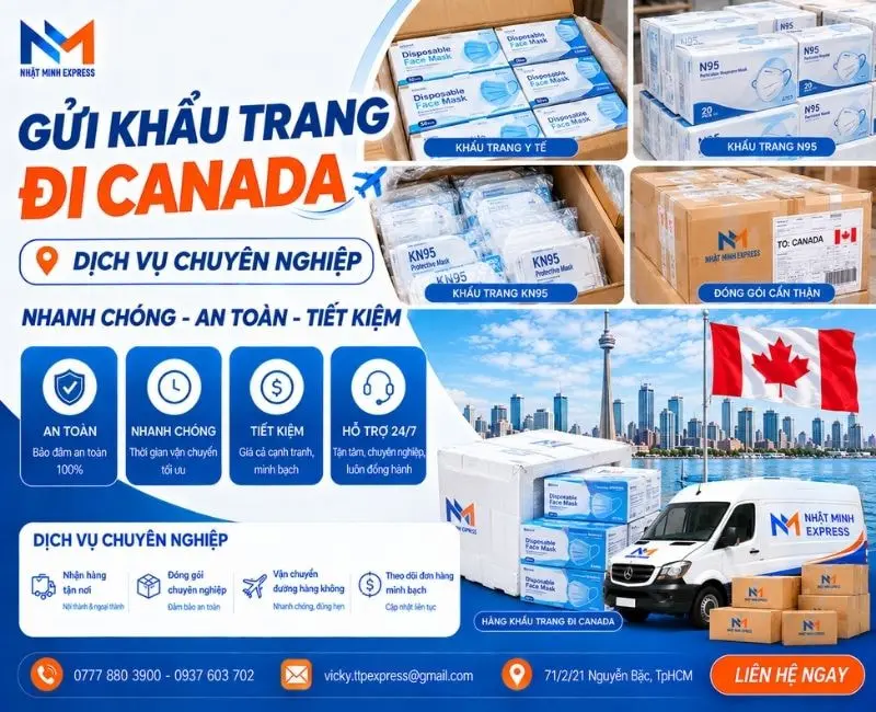 gui khau trang di canada