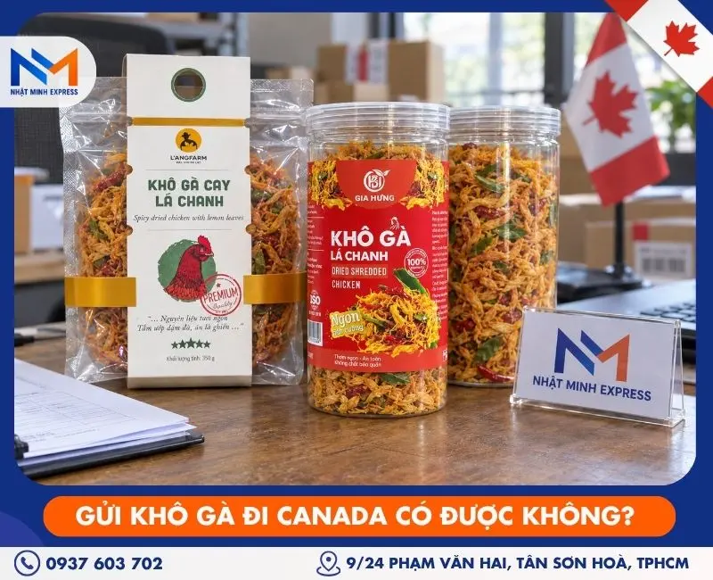 Gửi khô gà đi Canada có được không