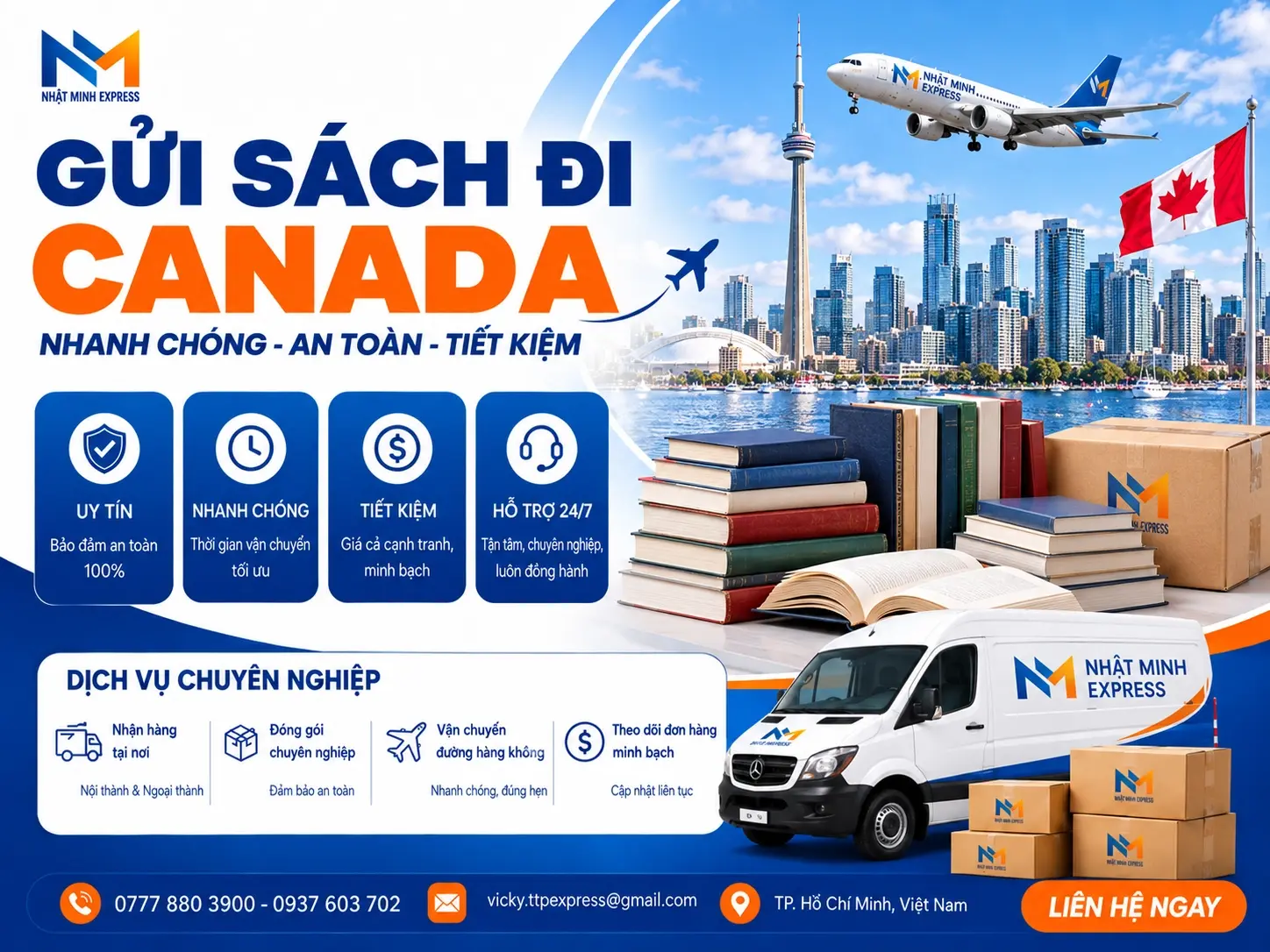 Gửi sách đi Canada
