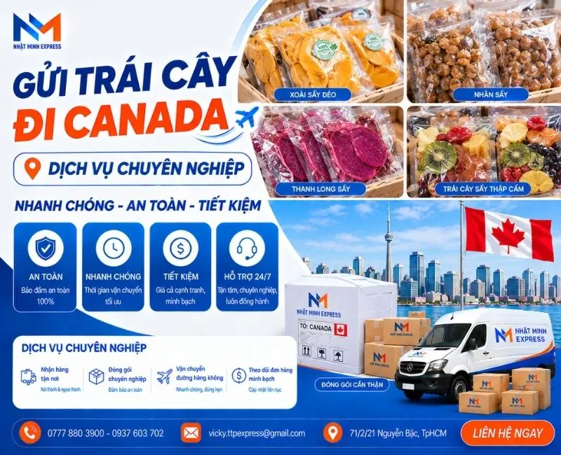 gui trai cay di canada